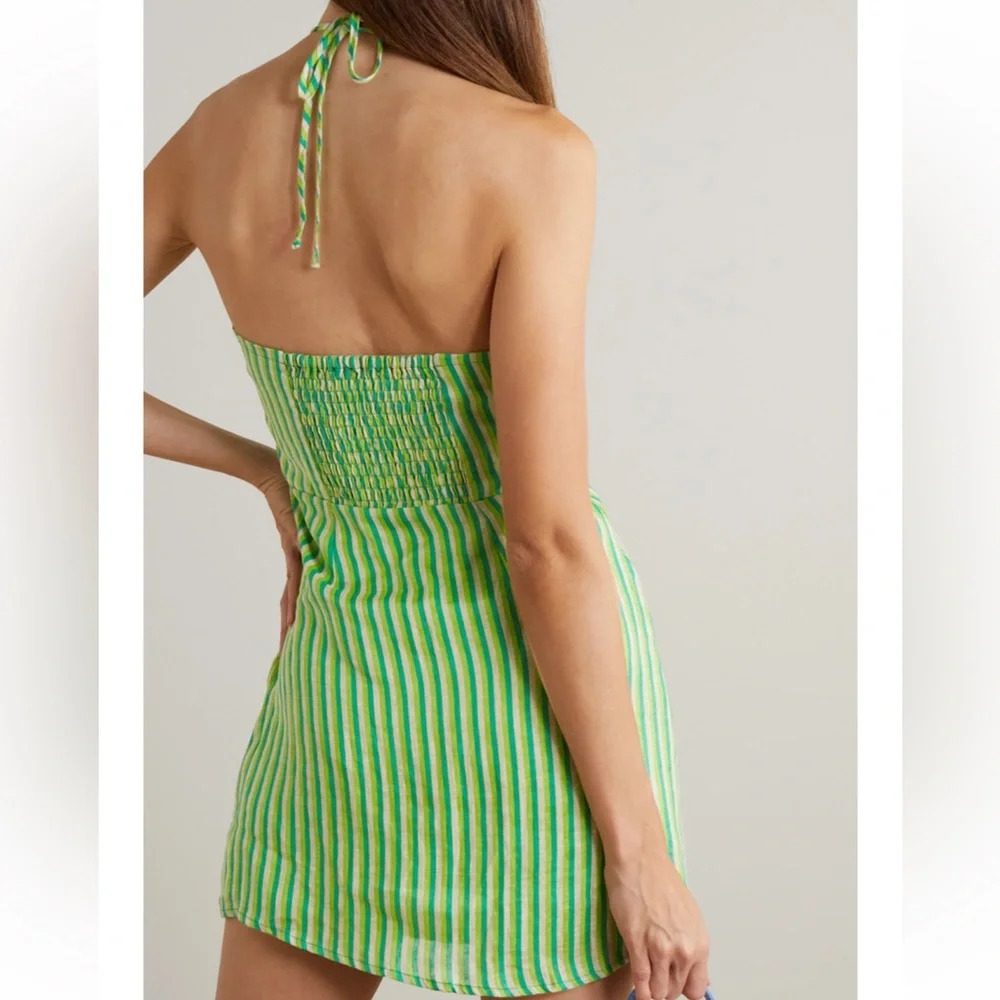 Faithfull The Brand Muthia Mini Dress In Bau-Bau Stripe Print - Picture 10 of 12